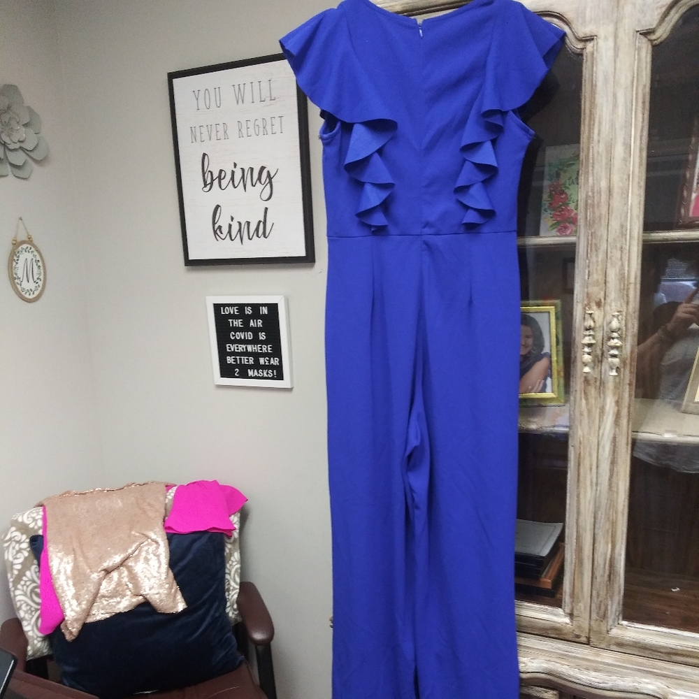 Blue jumpsuit